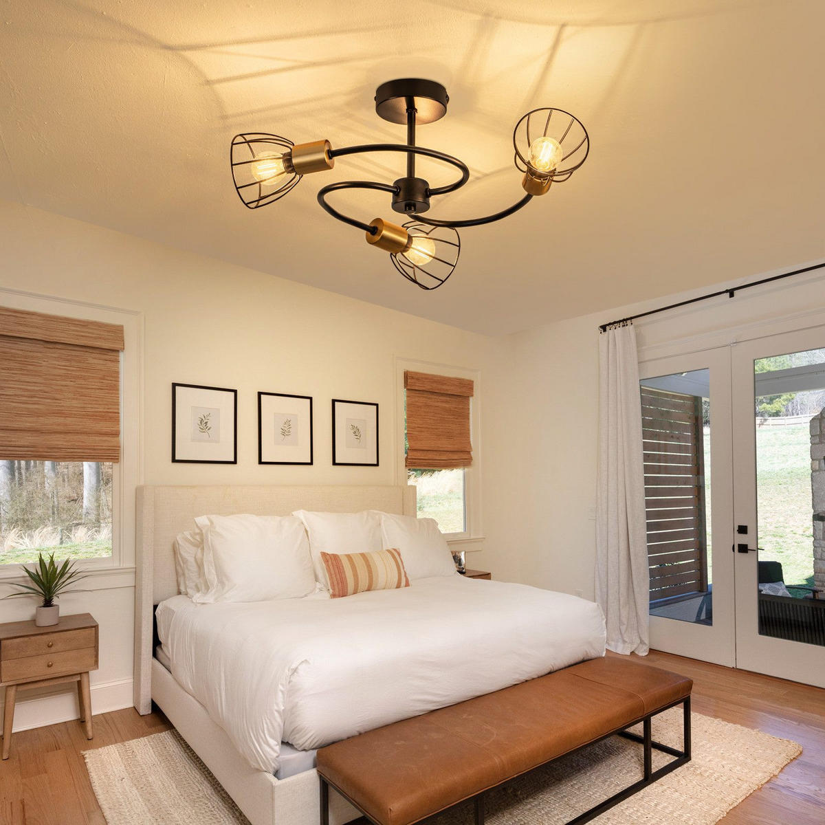 PENDELLEUCHTE CARLSON Ⅲ 55/55/26 cm - Schwarz, Metall (55/55/26cm) - Nettlife