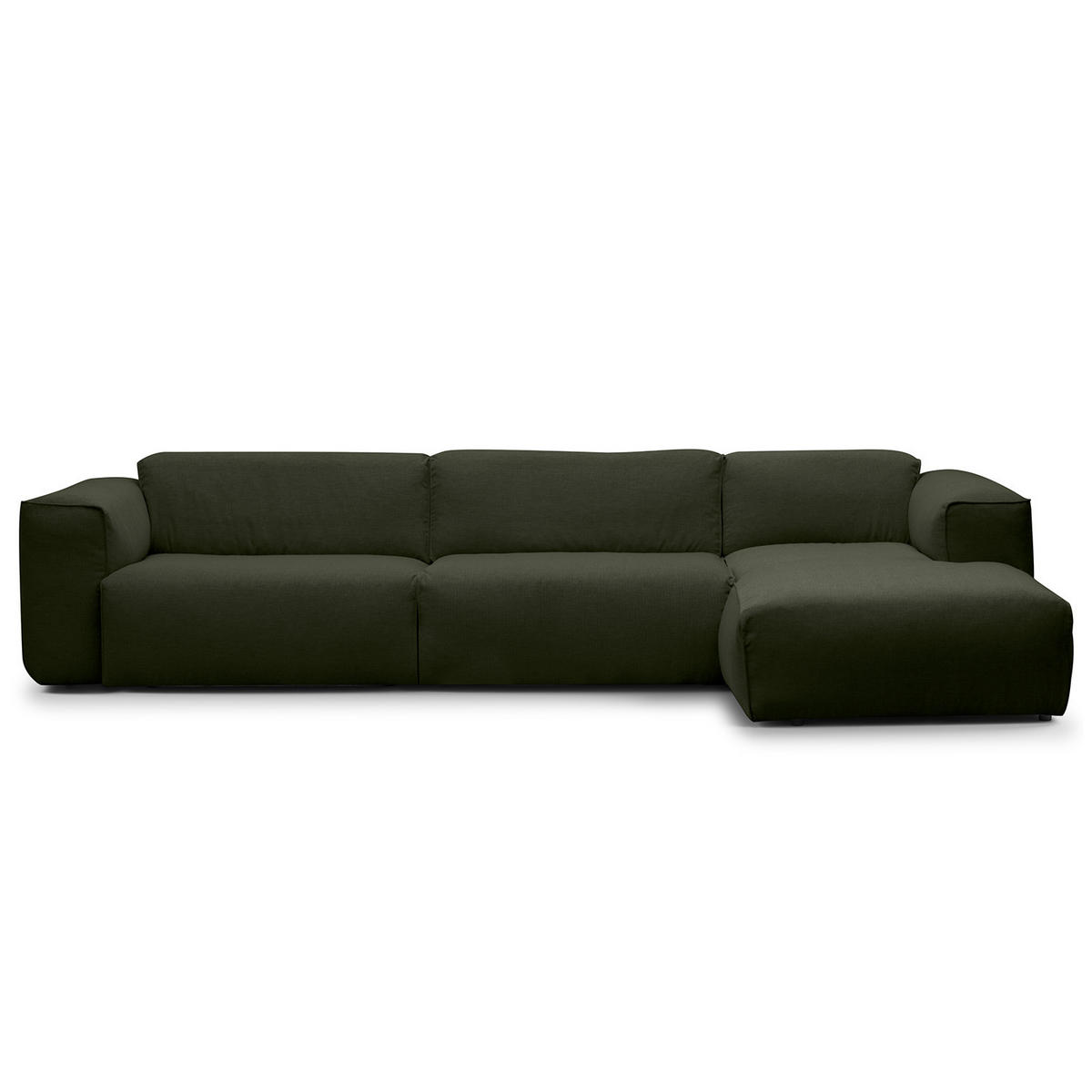 3-SITZER ECKSOFA mit Longchair - Schwarz/Grau, Kunststoff/Textil (317/173cm) - home24