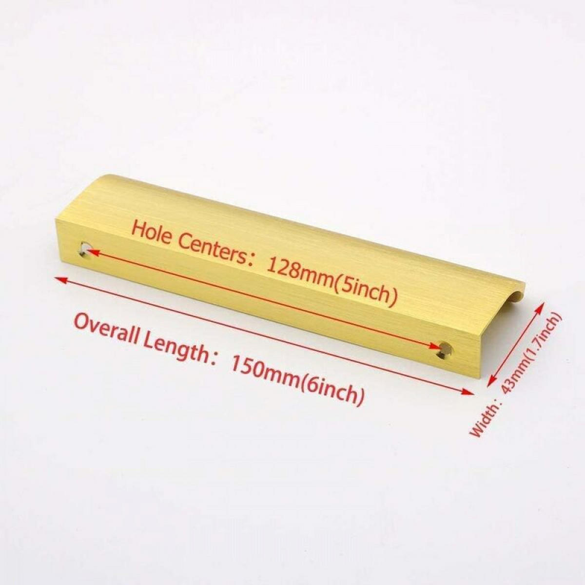 MÖBELGRIFF Gold 10er-Set 128 mm - Goldfarben, Metall (4.3/2/15cm)