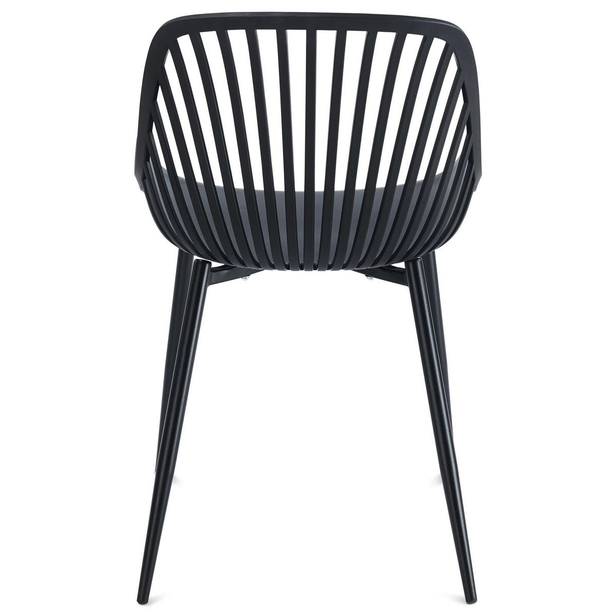 GARTENSTUHL VERDE 4er-Set schwarz - Schwarz, Textil (50/82/57cm) - IDIMEX