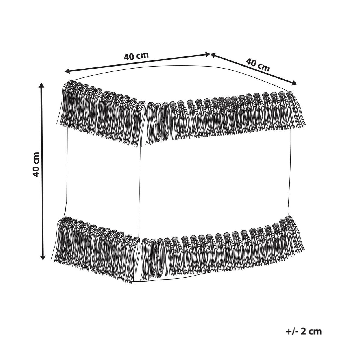 POUF Hellbeige Alupola - Beige, Naturmaterialien (40/40/40cm) - Beliani