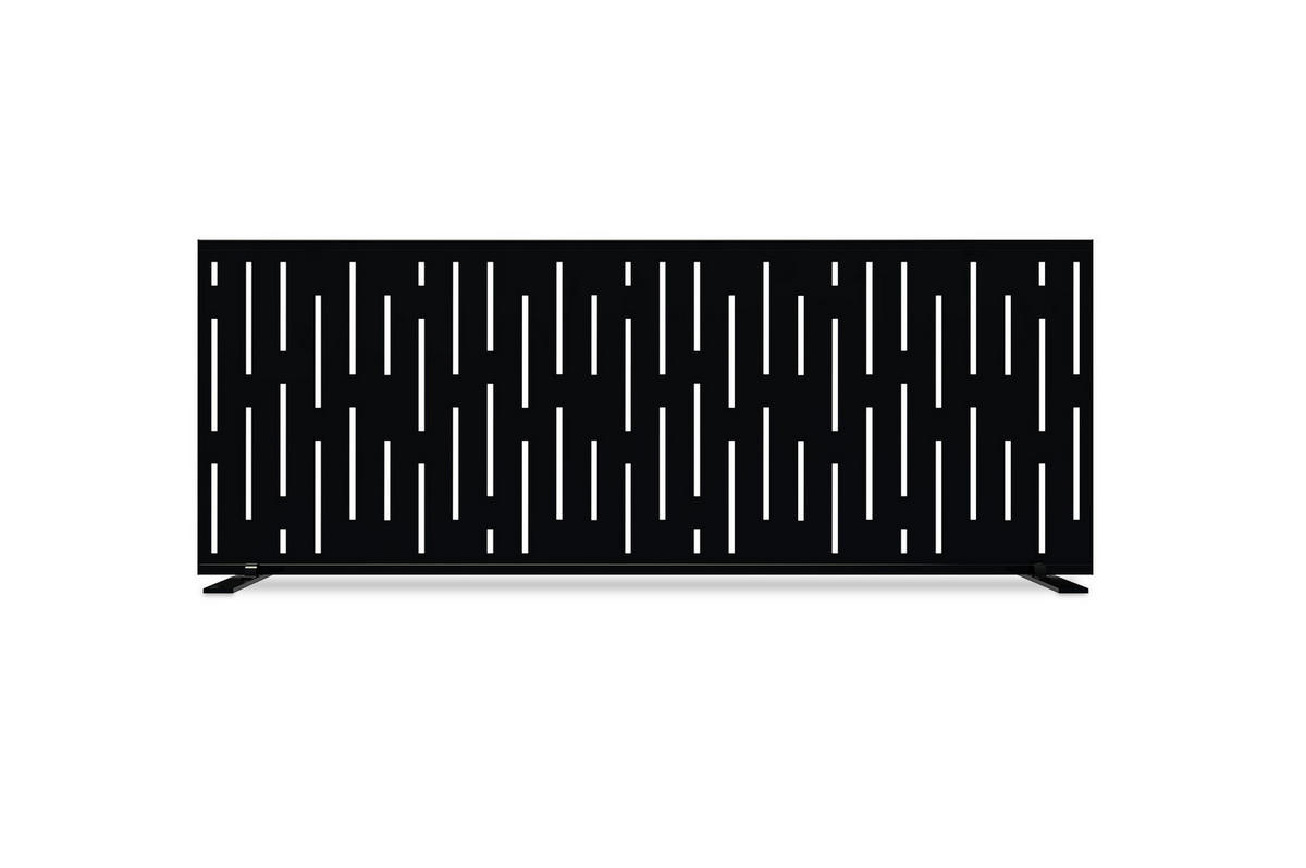 SICHTSCHUTZPANEEL dekorativ Arlberg schwarz H.160cm Vollmuster - Schwarz, Metall (60/160cm) - Casanoov