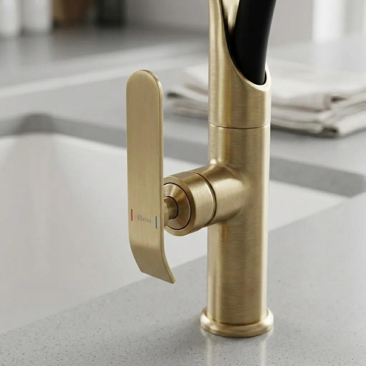 KÜCHEARMATUR Rea Castor Gold Brush - Goldfarben, Metall (24/48.5/18cm) - REA