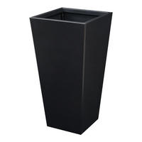 PFLANZKÜBEL Vaargel - Schwarz, Metall (38.5/76/38.5cm) - casa.pro