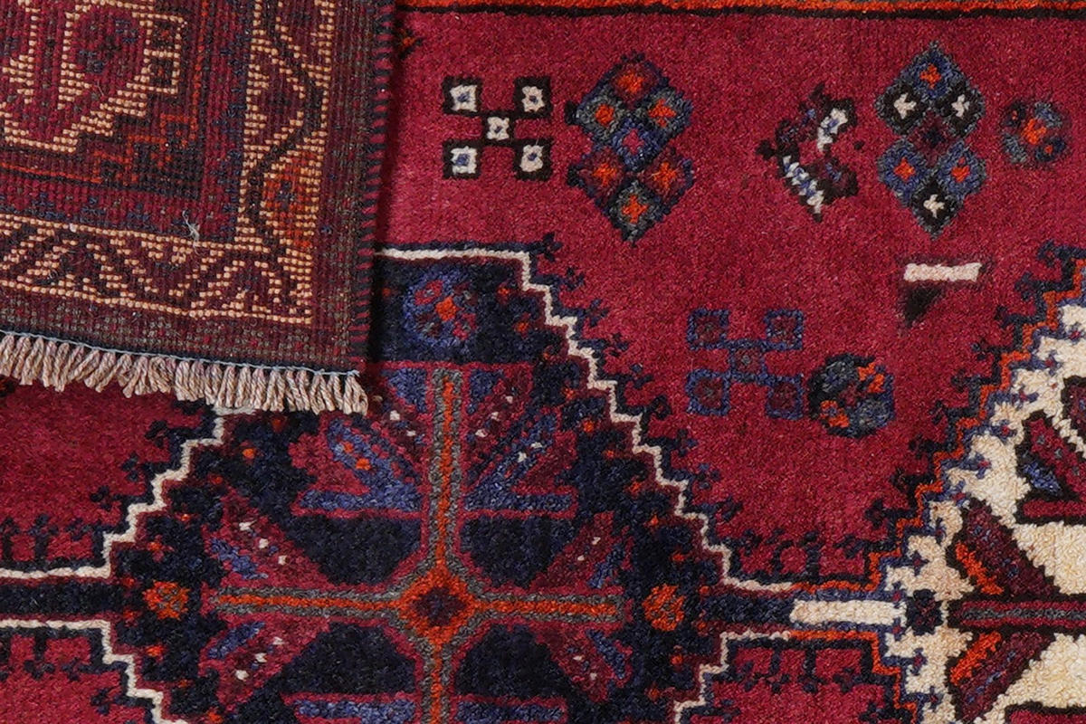 ORIENTTEPPICH handgeknüpft Gashgai Rot 155/108 cm Schurwolle - Rot, Textil (108/155cm) - Looma