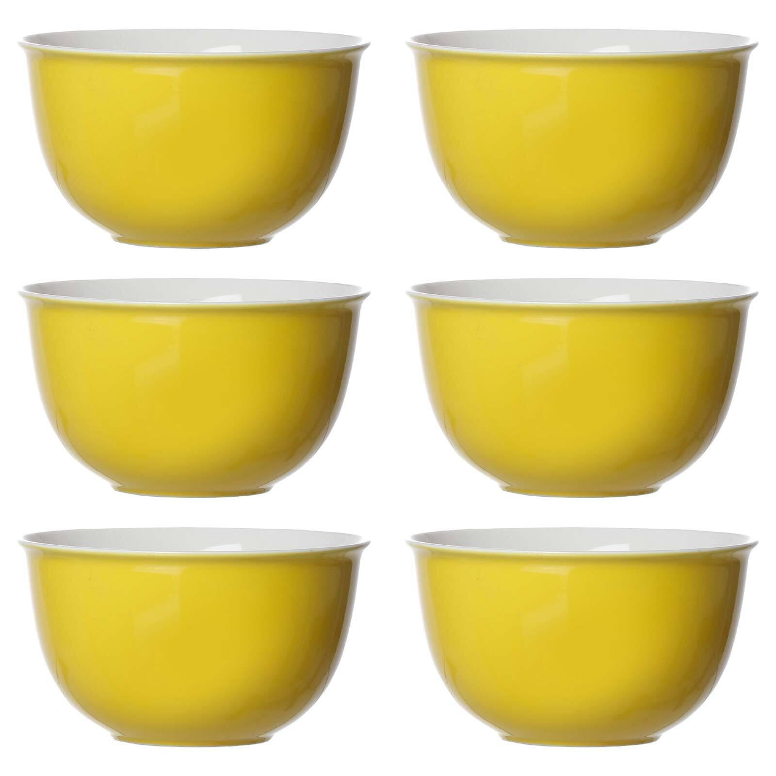 MÜSLISCHALEN Doppio Gelb ø 14 cm 6er Set - Gelb, Keramik (14cm) - Ritzenhoff Breker