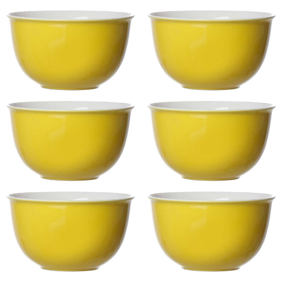 MÜSLISCHALEN Doppio Gelb ø 14 cm 6er Set - Gelb, Keramik (14cm) - Ritzenhoff Breker