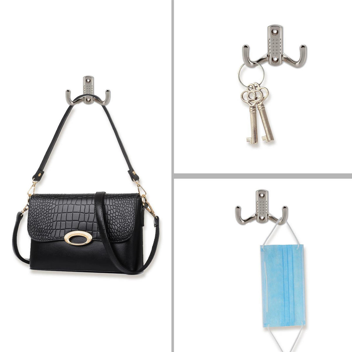 KLEIDERHAKEN 7 / 4.7 cm - Nickelfarben, Metall (1.69/4.7/7cm) - Intirilife