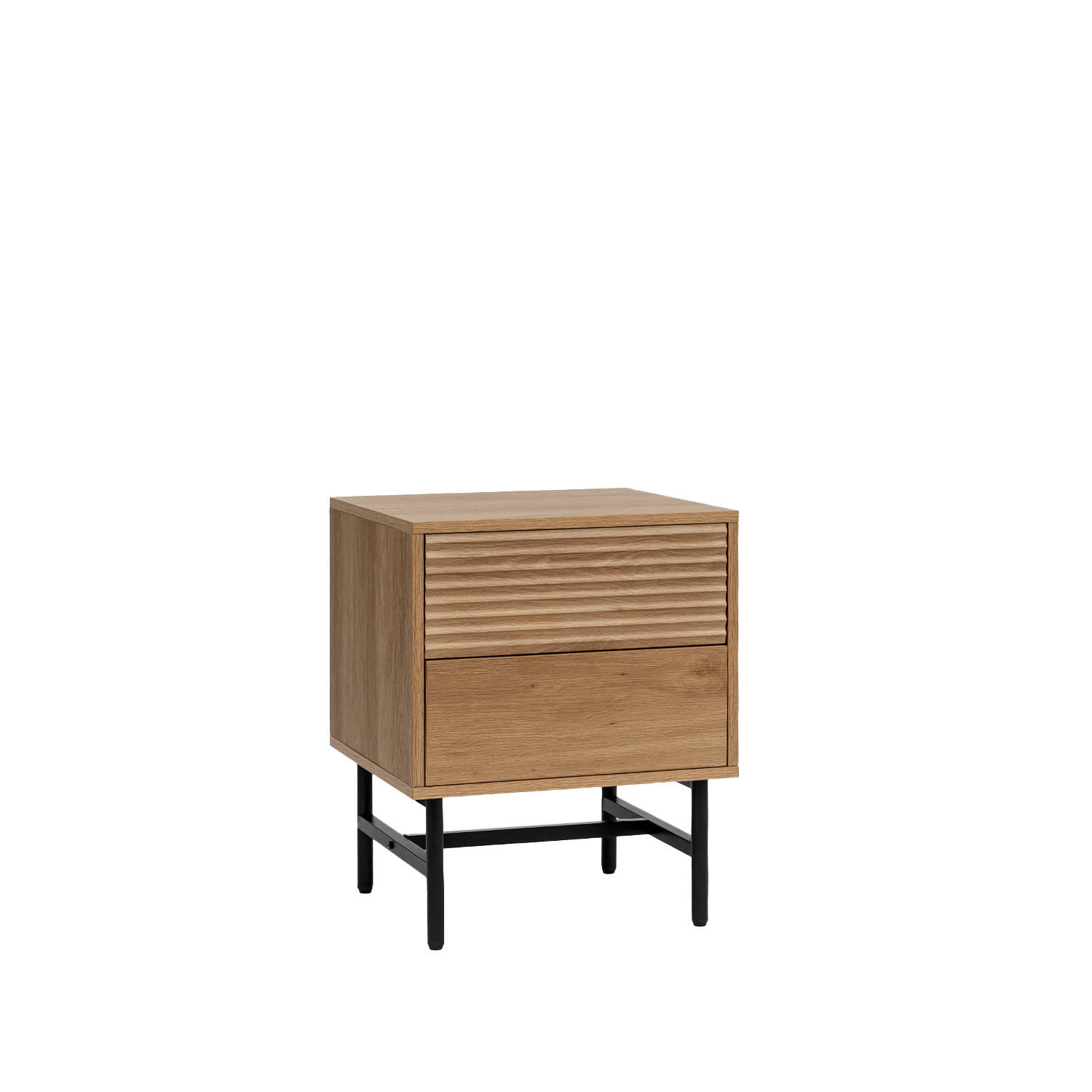 NACHTTISCH 2 SCHUBLADEN Land Natürlich 44 cm x 55 cm - Naturfarben, Holzwerkstoff (44/55/40cm) - Klast Home