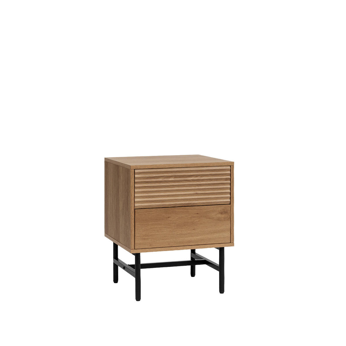 NACHTTISCH 2 SCHUBLADEN Land Natürlich 44 cm x 55 cm - Naturfarben, Holzwerkstoff (44/55/40cm) - Klast Home