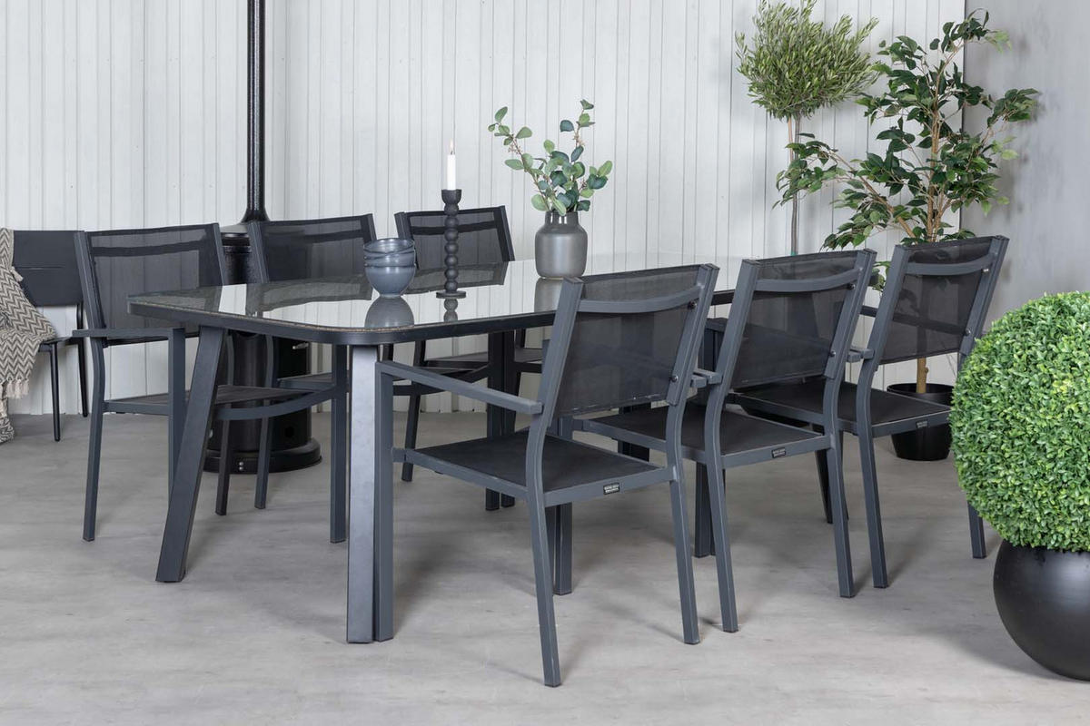GARTENSET schwarz - Schwarz, Holzwerkstoff - ebuy24