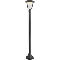 LED AUSSEN STEHLEUCHTE Aluminium Schwarz - Schwarz, Holz (16.5/16.5/110cm) - Globo Lighting
