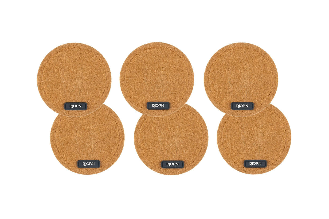 UNTERSETZER - 6er-Set - Recycelter Filz in Braun - Braun, Textil (10/10cm) - Björn