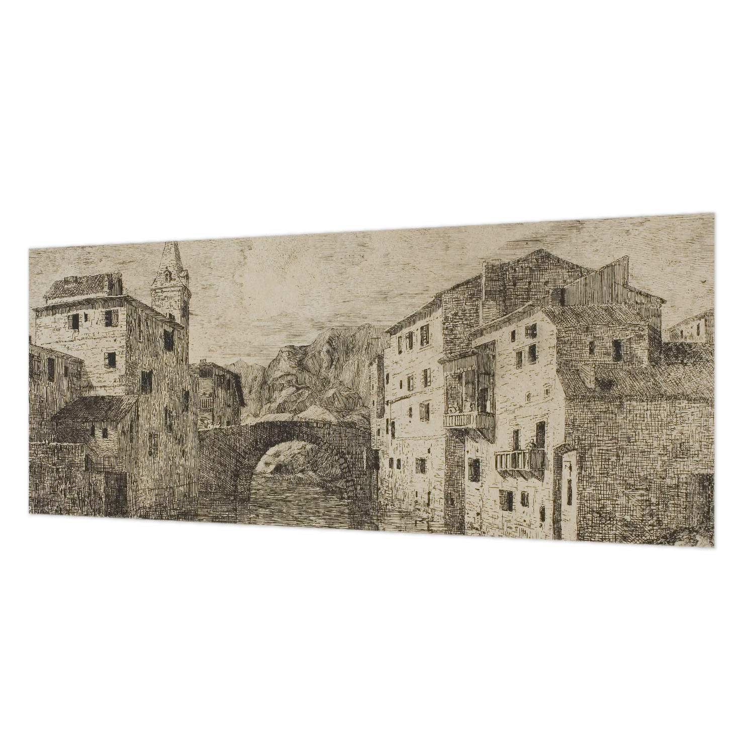 FOTOTAPETE 250x104 cm - Stadtpanorama - Blau, Textil (250/104cm) - Wallfluent