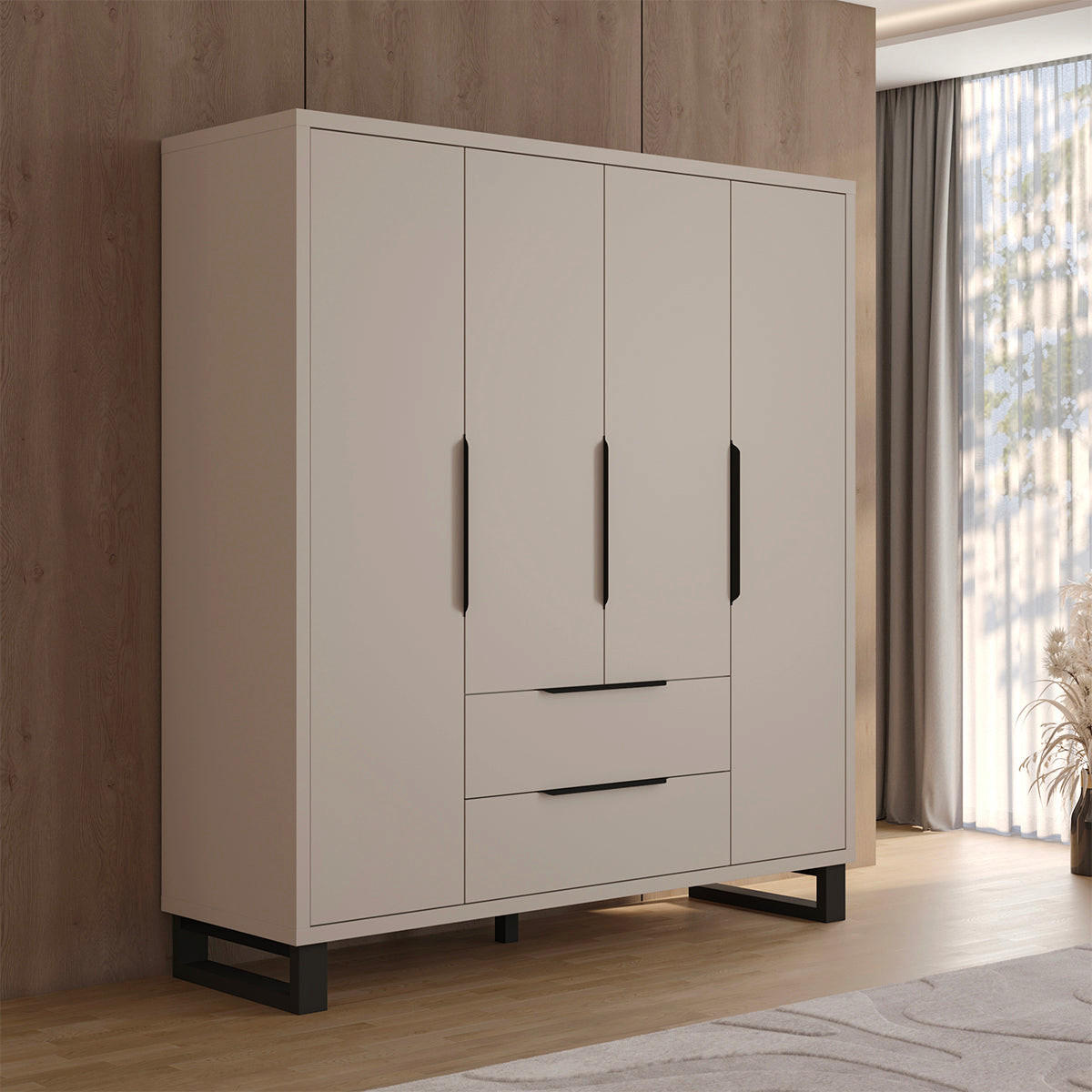 OMARA ZA OBLAČILA Eden Kašmir - kašmir, leseni material (190.7/210.3/60cm) - Petits-meubles
