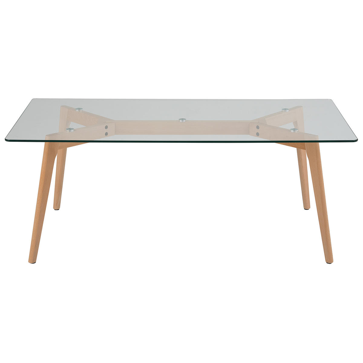 JÍDELNÍ STŮL Průhledný 180/90 cm Sklo Hudson II - průhledná, sklo (180/90/75cm) - Beliani
