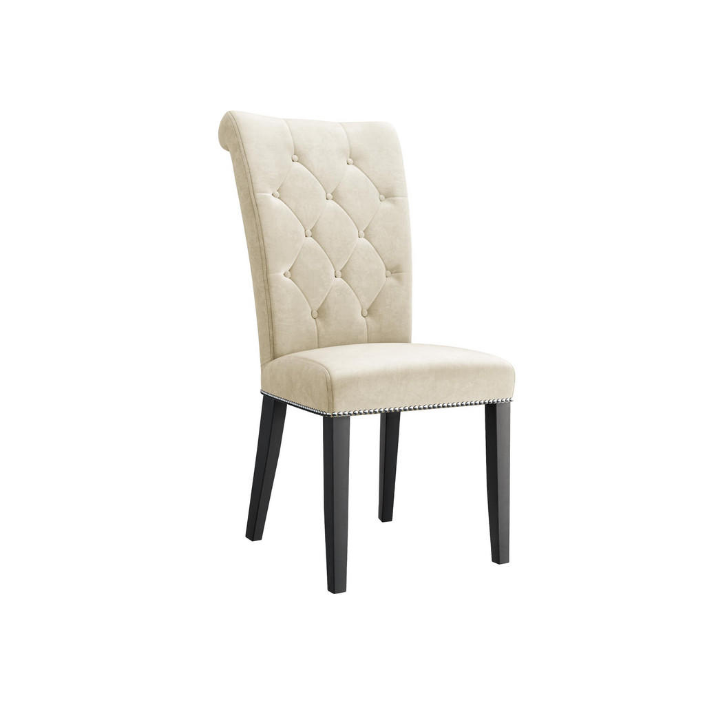 SCAUN TAPITAT Christina, negru