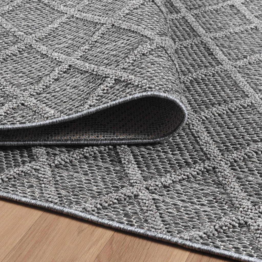 Thumbnail - Kadima Design Teppich, Grau, Textil, Rechteckig, 80x250 cm, pflegeleicht, Teppiche & Böden, Teppiche, Outdoorteppiche