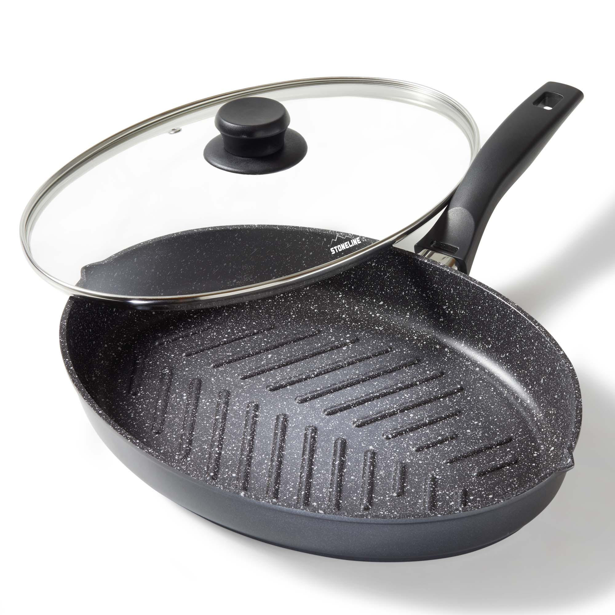 XXL FISCH- UND SCHNITZELPFANNE - Grau, Metall (42.8/24/5cm) - Stoneline