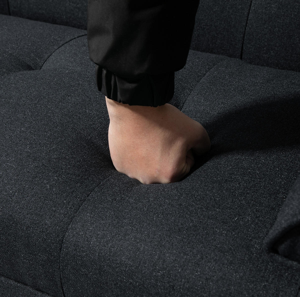 SCHLAFSOFA mit Klapptisch 181 cm Polyester Grau - Grau, Textil (181/78/77cm) - IVMEU