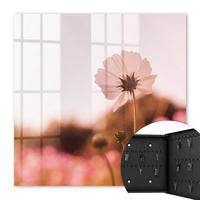 SCHLÜSSELBOX Schwarz 30x30 cm- Türöffnung nach rechts - Florale Eleganz - Pink, Metall (30/30/5cm) - TULUP