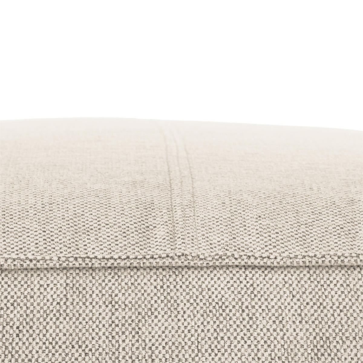 POLSTERHOCKER - Beige/Schwarz, Kunststoff/Textil (81/38/100cm) - home24