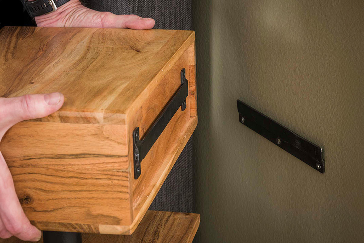 NACHTTISCH SILVEA Holz Akazie - Braun, Holz (35/27/32cm) - KAWOLA