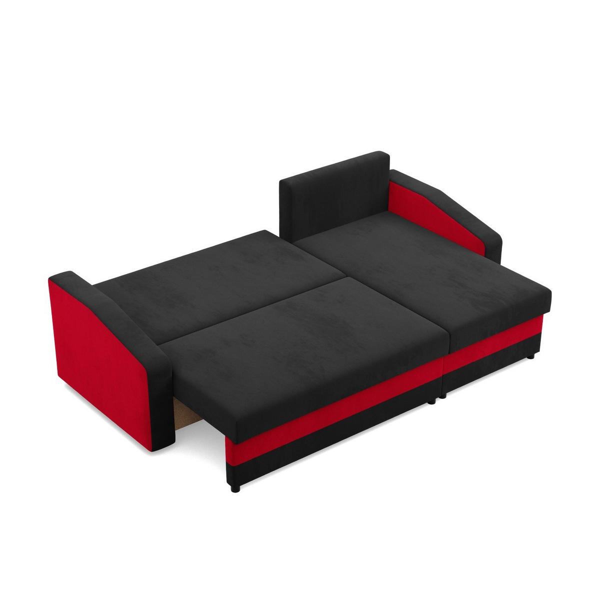ECKSOFA MIT SCHLAFFUNKTION ORION, Schwarz + Marineblau - Multicolor, Textil (231/140cm)