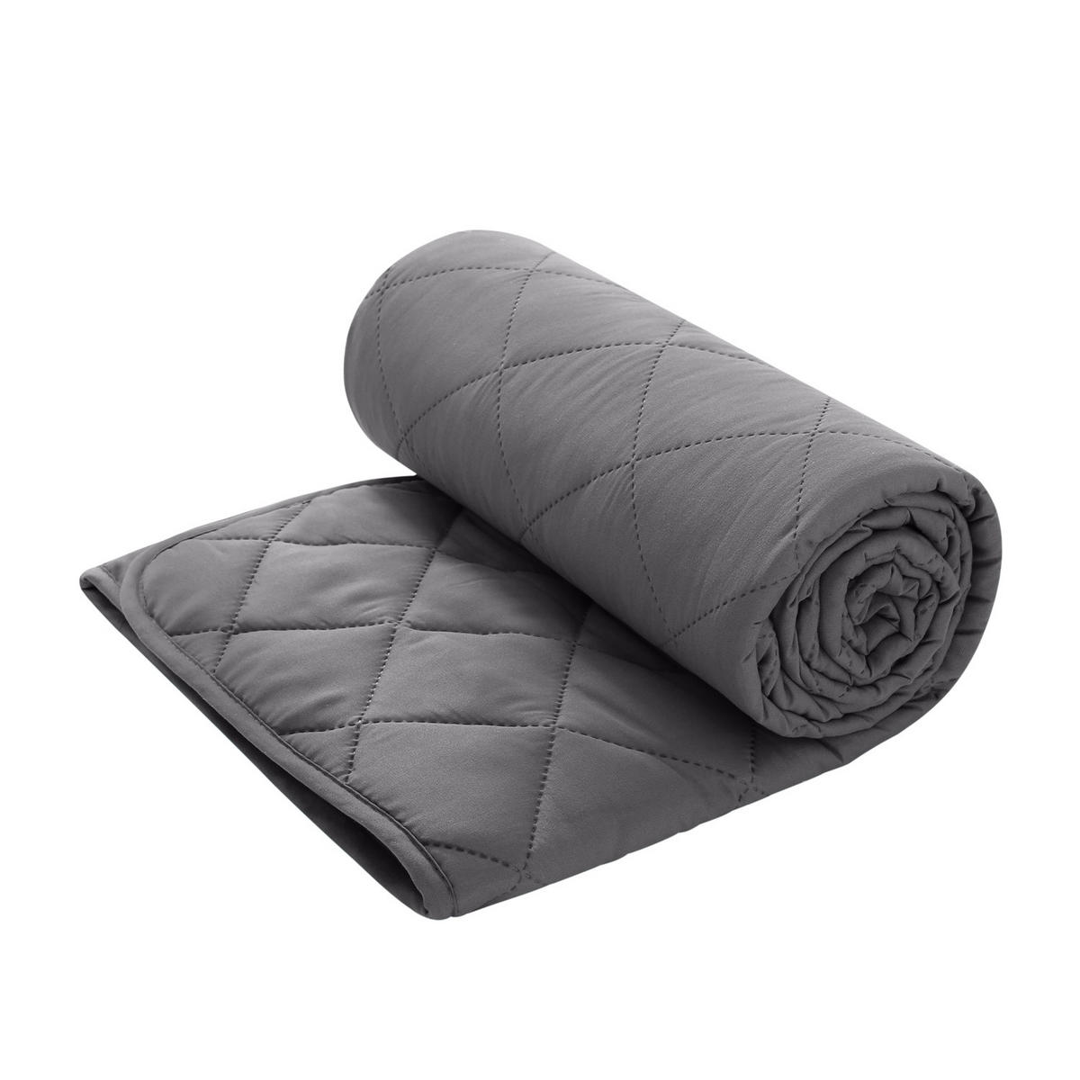 KINDER-SOMMERBETT Steppbett grau - Grau, Textil (135/200cm) - wometo