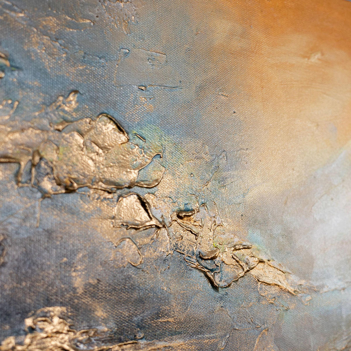 GEMÄLDE Wellengang auf Keilrahmen 115x50 cm - Multicolor, Holz (115/50cm) - YS-art gallery