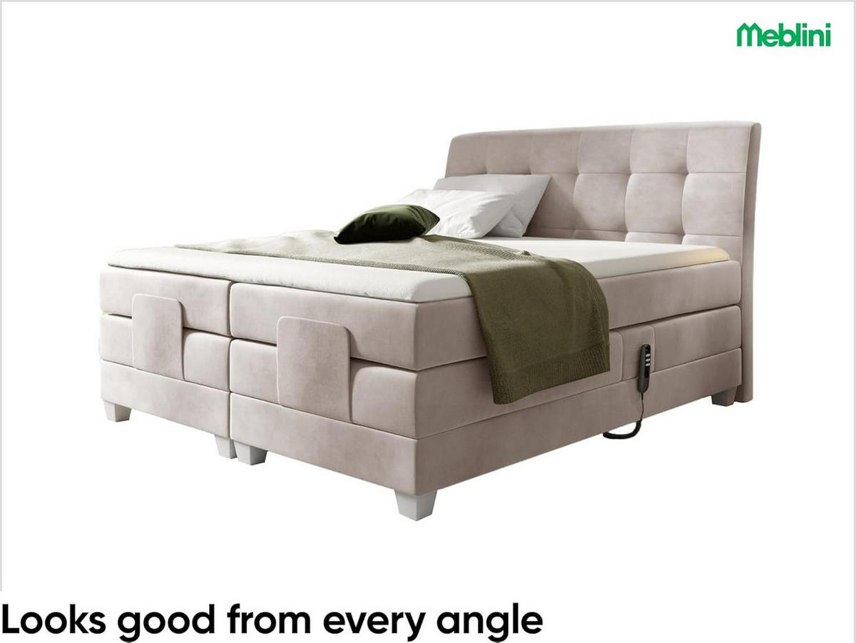 BOXSPRINGBETT DANTE - Beige, Holzwerkstoff (120/200cm) - Meblini