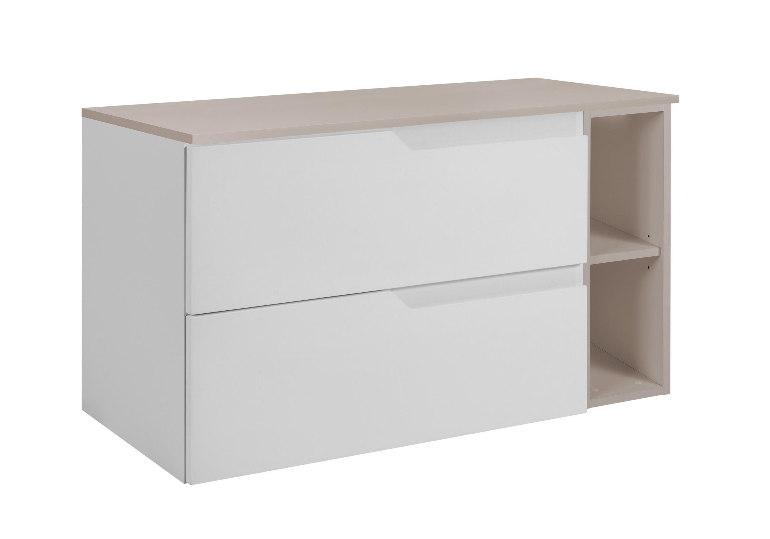3XE Living Badezimmerschrank: Weiß, Kaschmir 80x58x46 cm