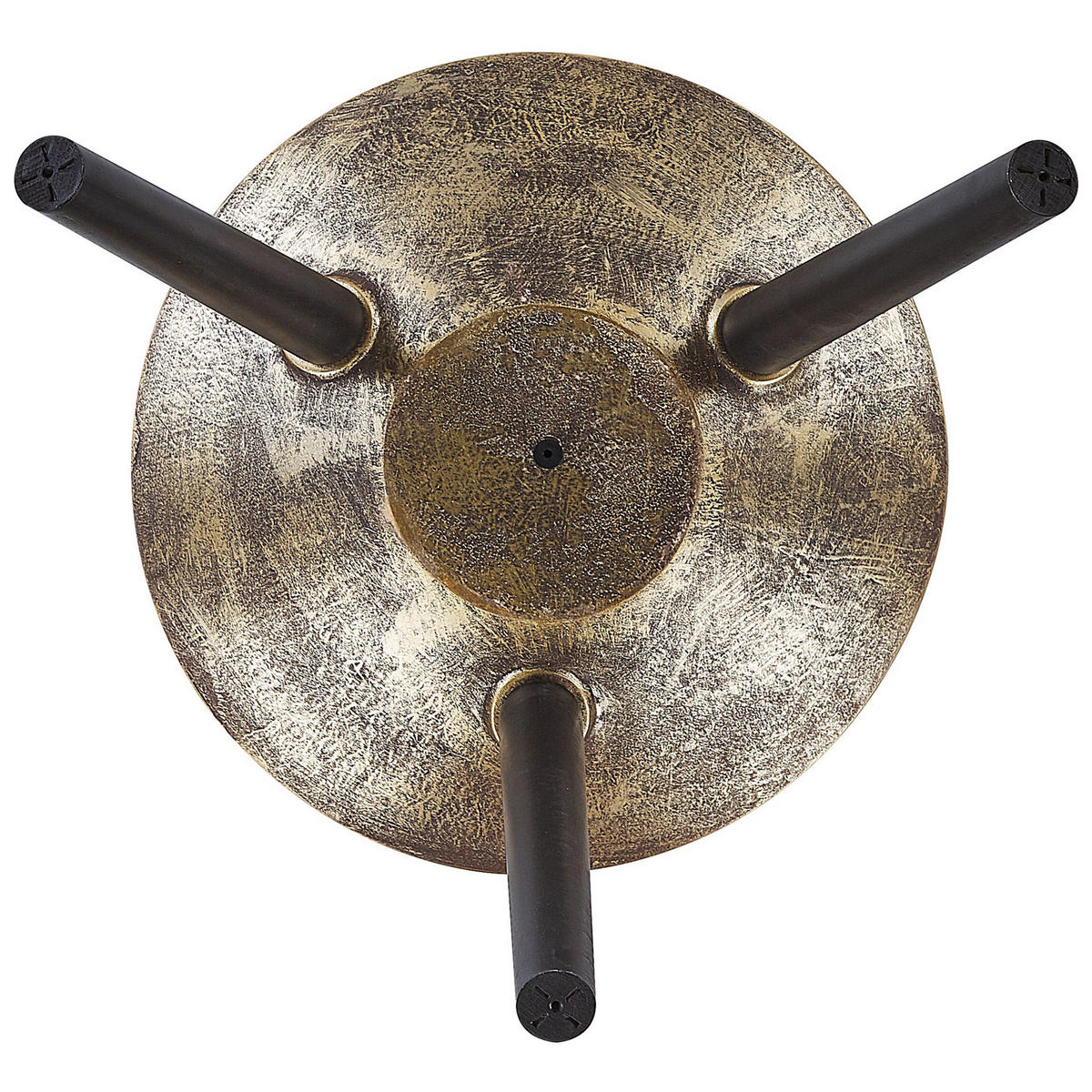 PFLANZENSTÄNDER taupe mit Holzbeinen 63 cm Arta - Hellbraun/Beige, Stein (63cm) - Beliani