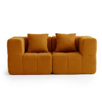 2-SITZER-SOFA Bouclé-Stoff Zimtbraun - Hellbraun, Textil (180/73/95cm) - MILYsofa