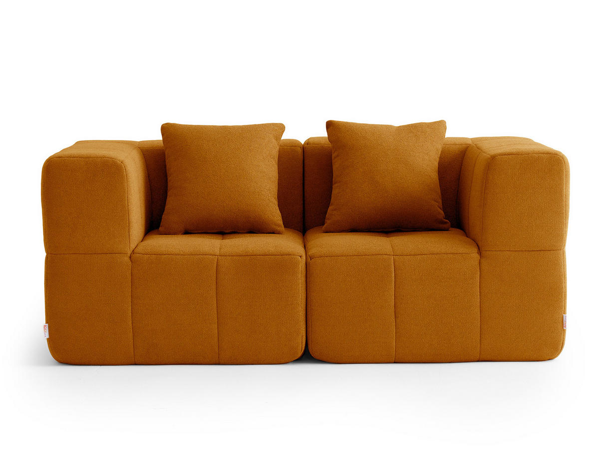 2-SITZER-SOFA Bouclé-Stoff Zimtbraun - Hellbraun, Textil (180/73/95cm) - MILYsofa