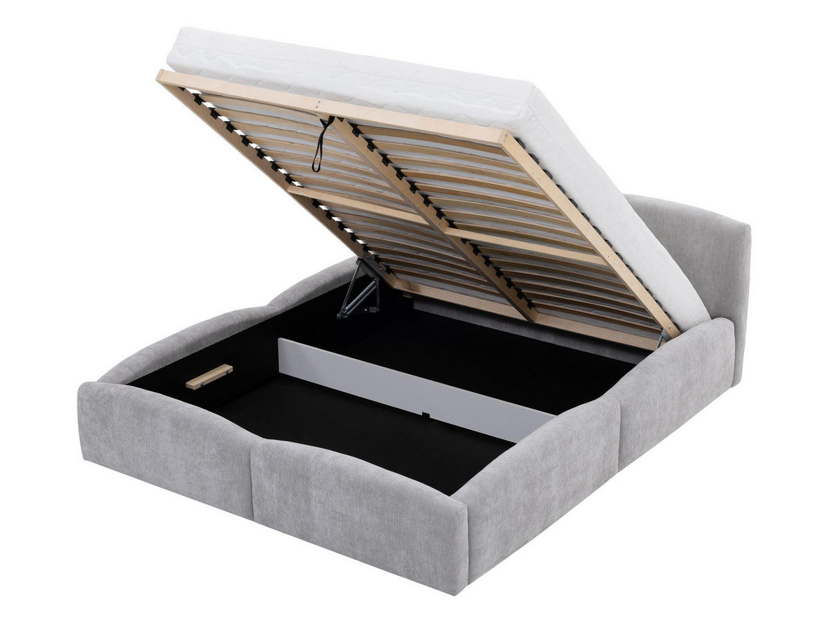 POLSTERBETT Mirala - Eichefarben/Beige, Holz/Textil (140/200cm) - MIRJAN24