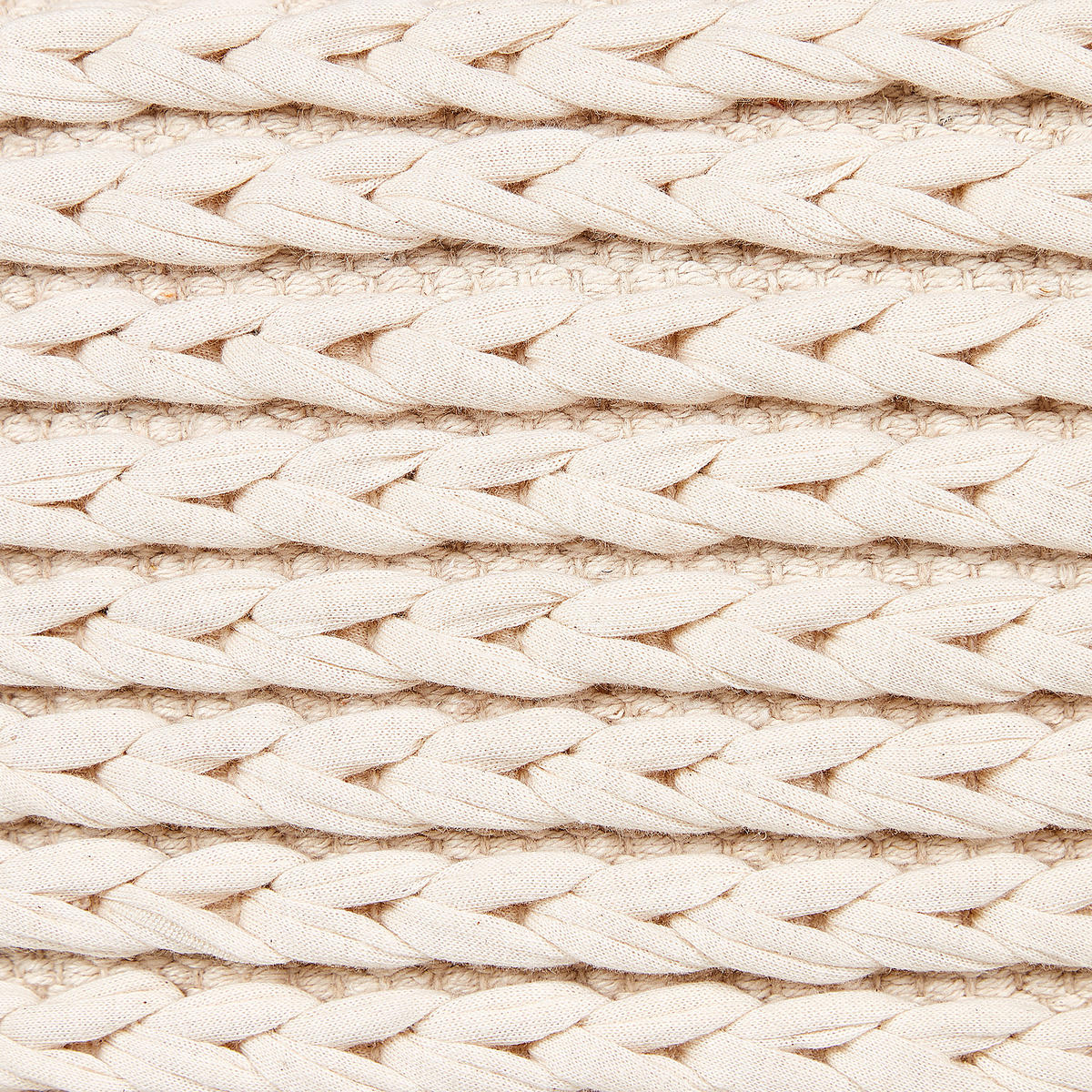 PUF Bavlna Světle béžový Daman - béžová, plast (50/35/50cm) - Beliani