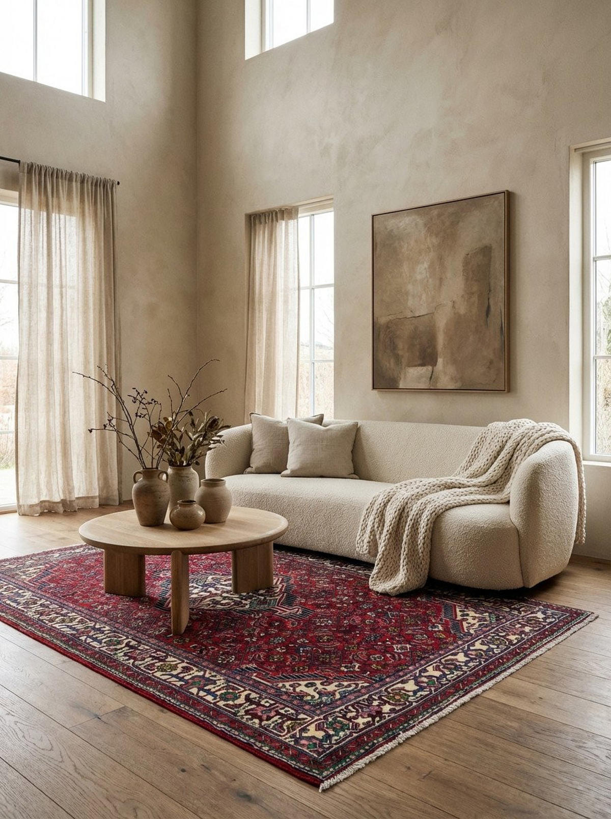TEPPICH Assadabad Rot 192/122 cm Schurwolle - Rot, Textil (122/192cm) - Looma