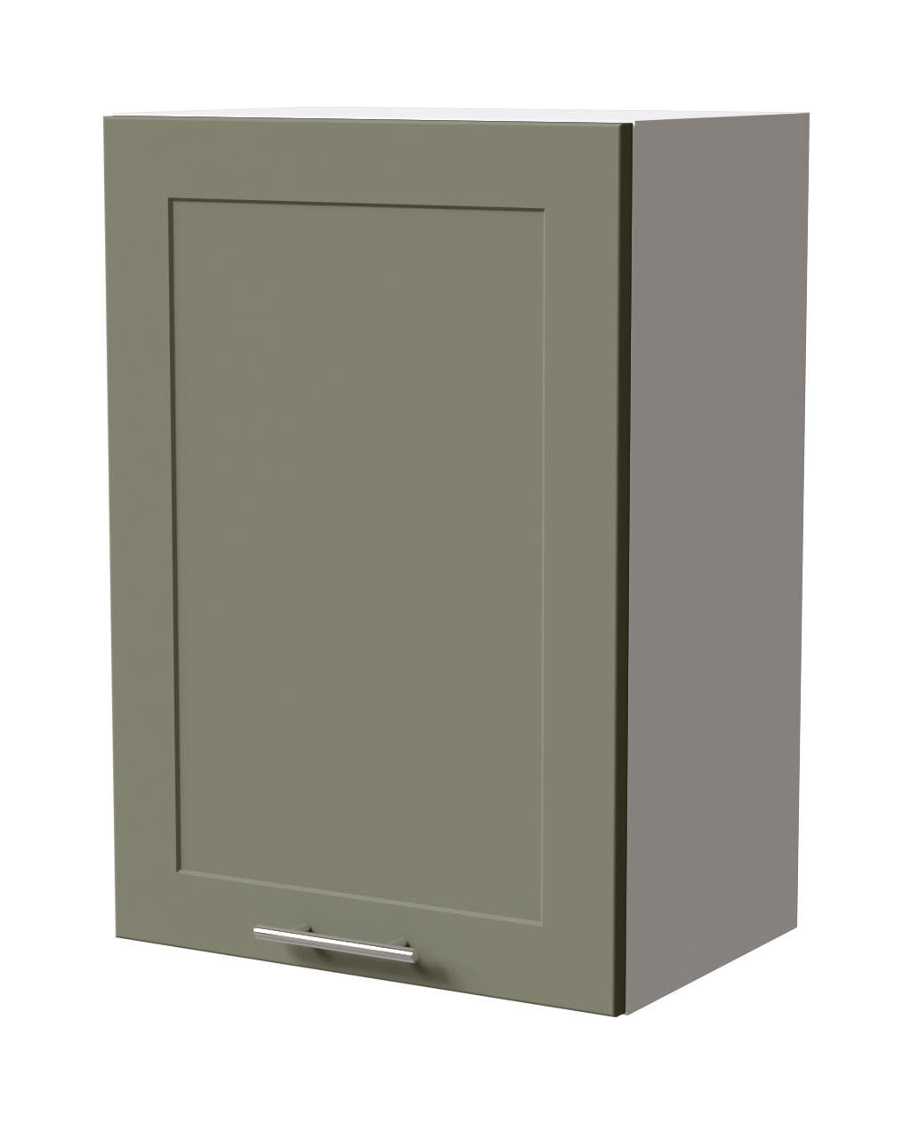 HÄNGESCHRANK Oslo W2/50 Weiß / Reed Green Matt 50 / 32,5 / 72cm - Weiß/Grün, Holz/Holzwerkstoff (50/72/32.5cm) - Feldmann-Wohnen