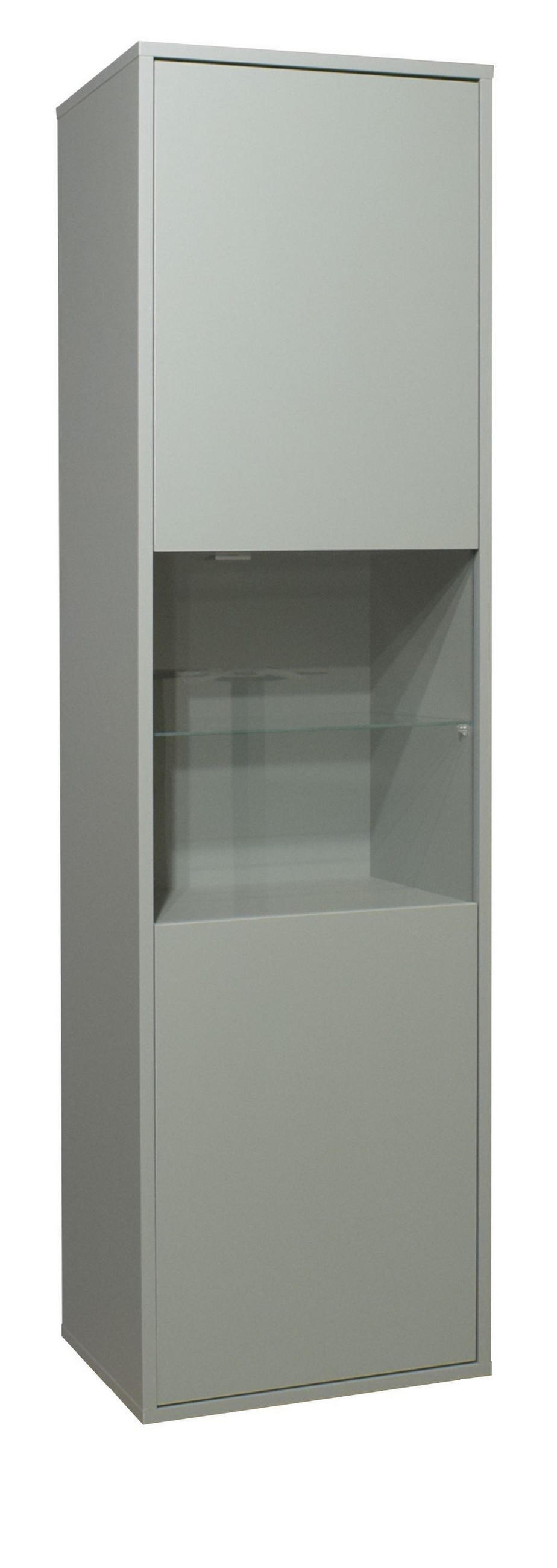 VITRINE Erna 51x45x182 Pinie Green matt Lack - Grün, Holzwerkstoff (51/182/45cm) - 58aufmkessel