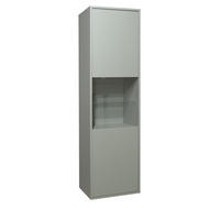 VITRINE Erna 51x45x182 Pinie Green matt Lack - Grün, Holzwerkstoff (51/182/45cm) - 58aufmkessel