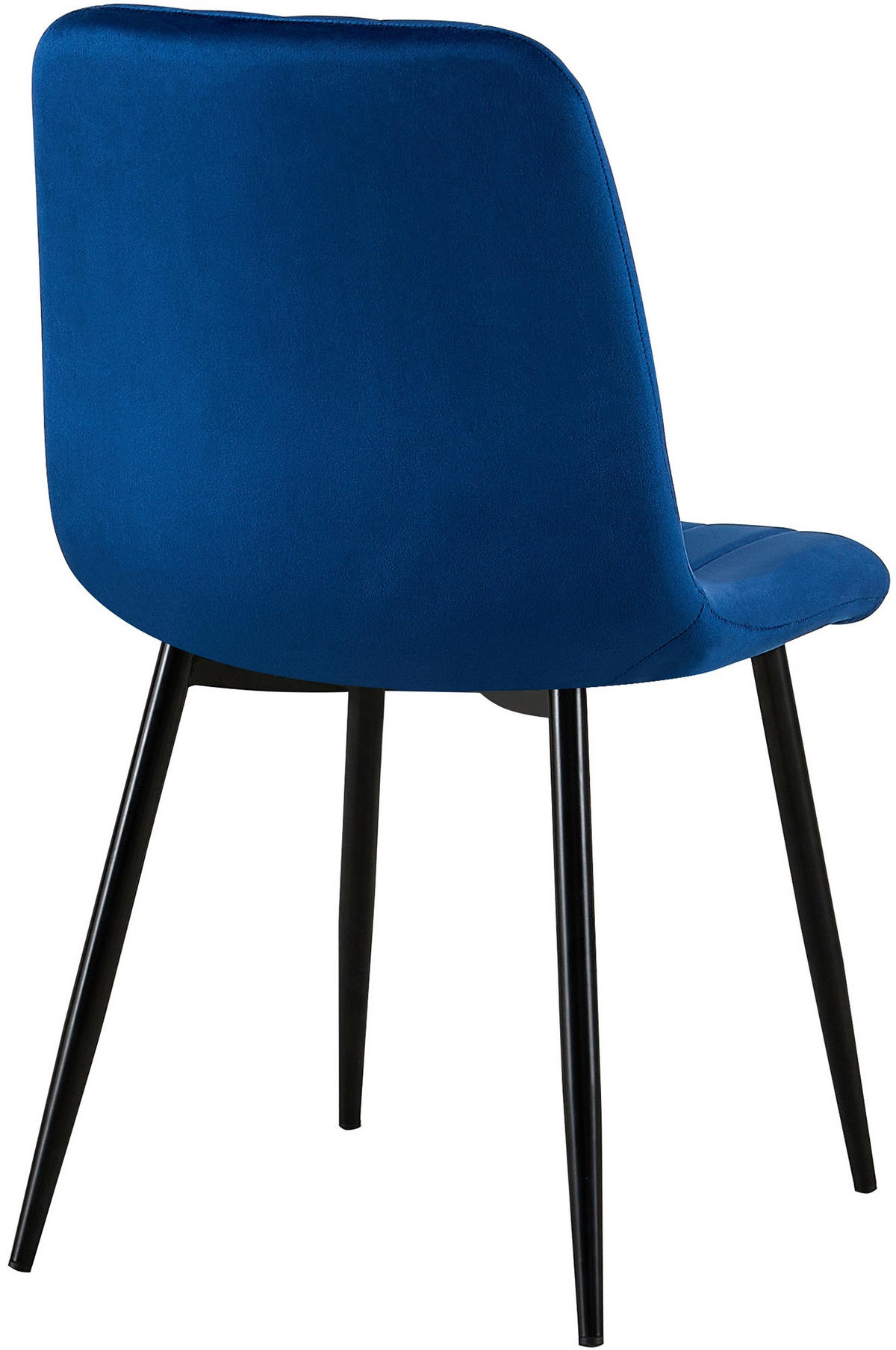 STUHL Samt Blau - Blau/Schwarz, Textil/Metall (45/88/53cm) - CLP