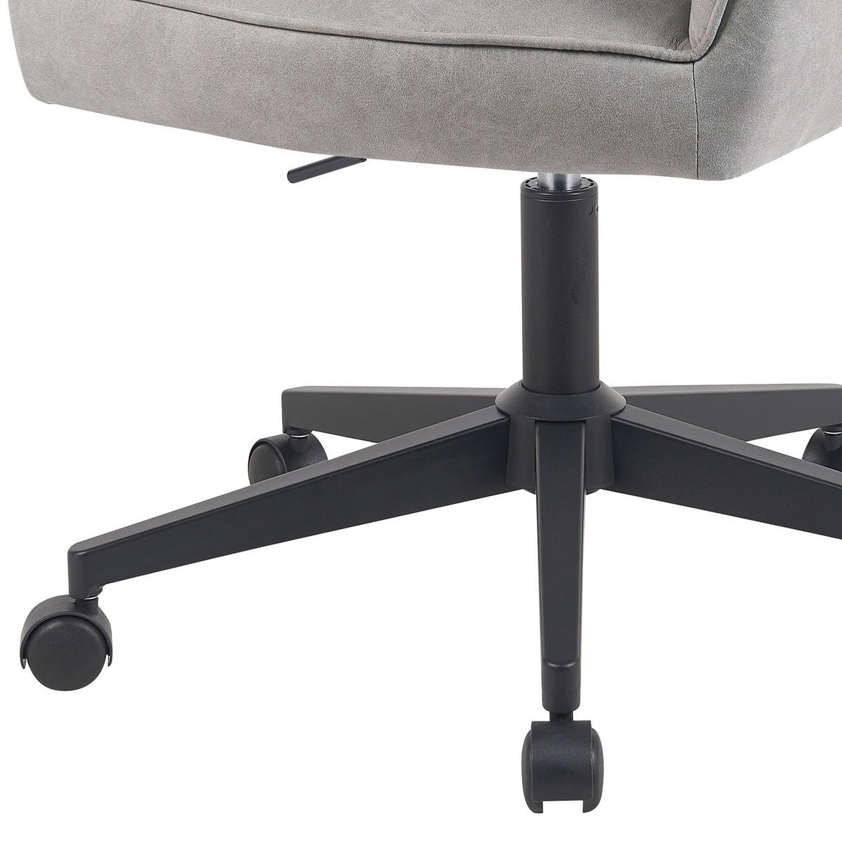 BÜROSTUHL Mika-Nika - Hellgrau/Schwarz, Textil/Metall (60/84/65cm) - DUBI Möbel