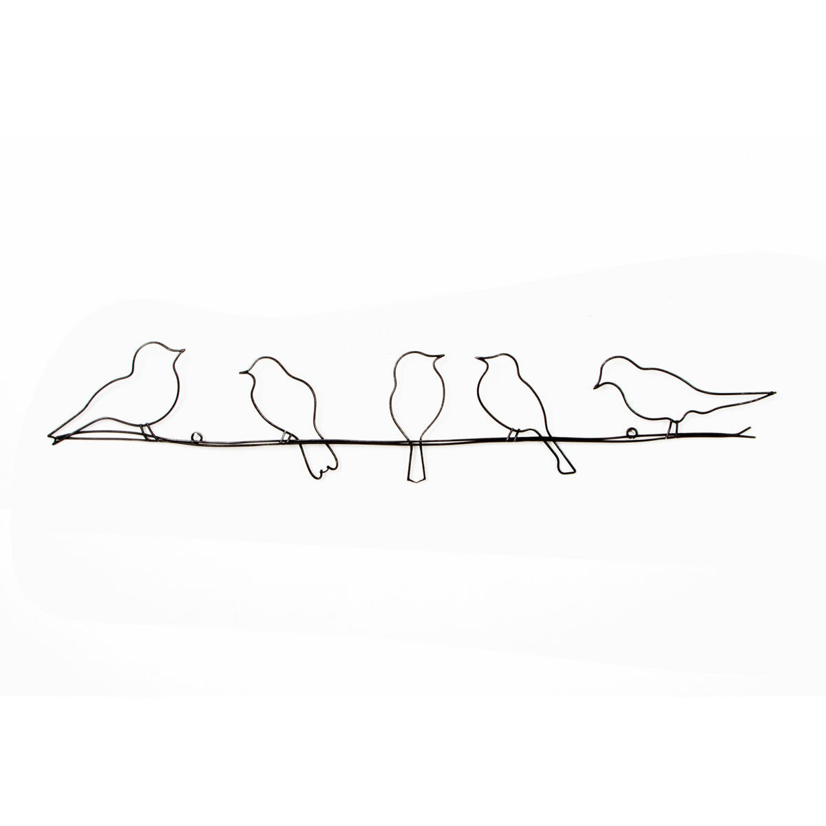 METALLKUNST Vögel - Dunkelgrau - 12,5x60 cm - Grau, Metall (60/1/12.5cm) - Art for the Home