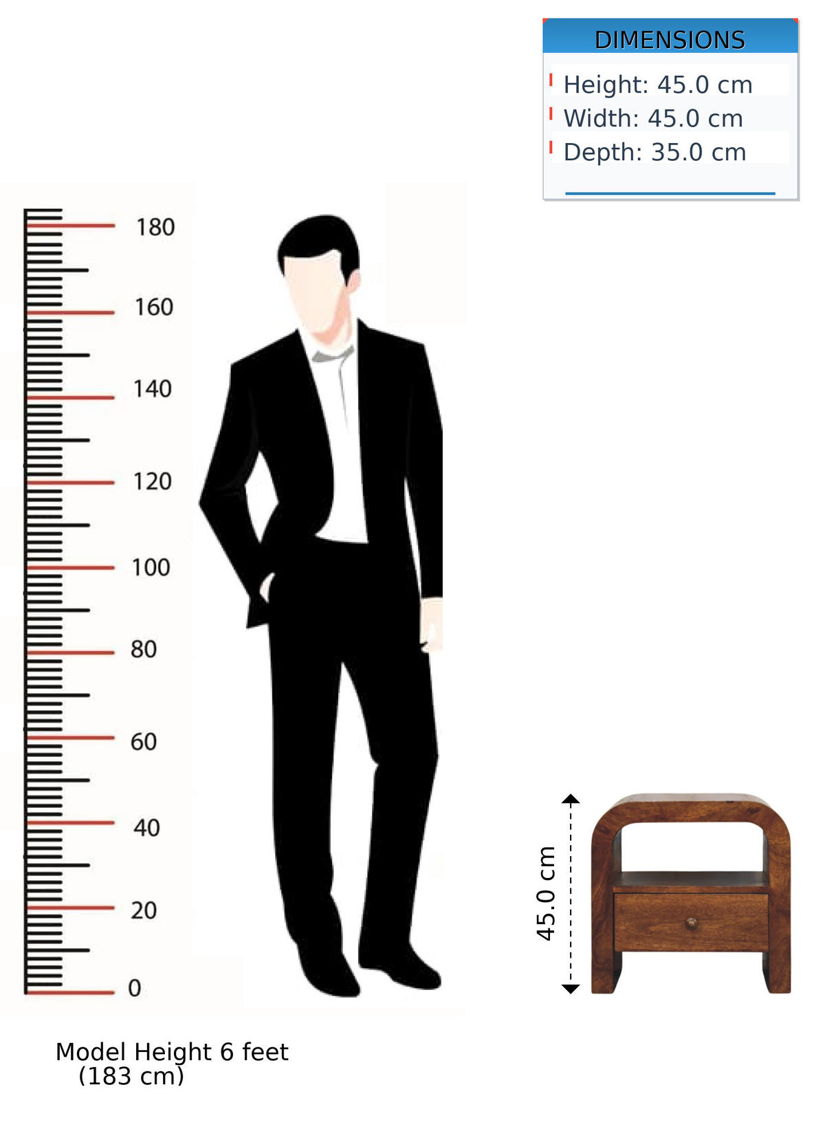 NACHTTISCH Massivholz Darcy Kastanienbraun, 1 Schublade und Offenes Regal - Dunkelbraun/Messingfarben, Mangoholz/Holz (45/45/35cm) - Artisan Furniture