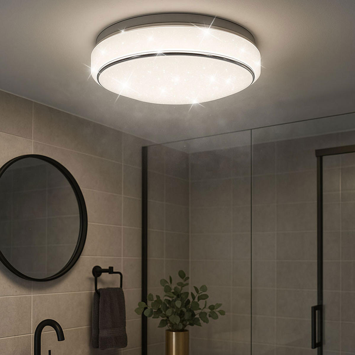 LED DECKENLEUCHTE Weiß Kunststoff - Weiß, Metall (28/28/8.5cm) - Briloner