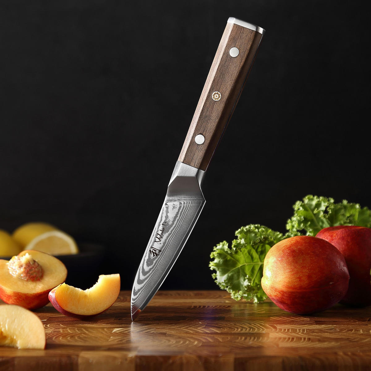 OFFICEMESSER 8 cm - Nussbaumfarben, Holz/Metall (21cm) - Wakoli