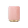 SITZPUFF Charlotte I Samt in Puderrosa und goldfarbenes Metall - Pink, Holzwerkstoff/Textil (35/43/35cm) - Sicaan