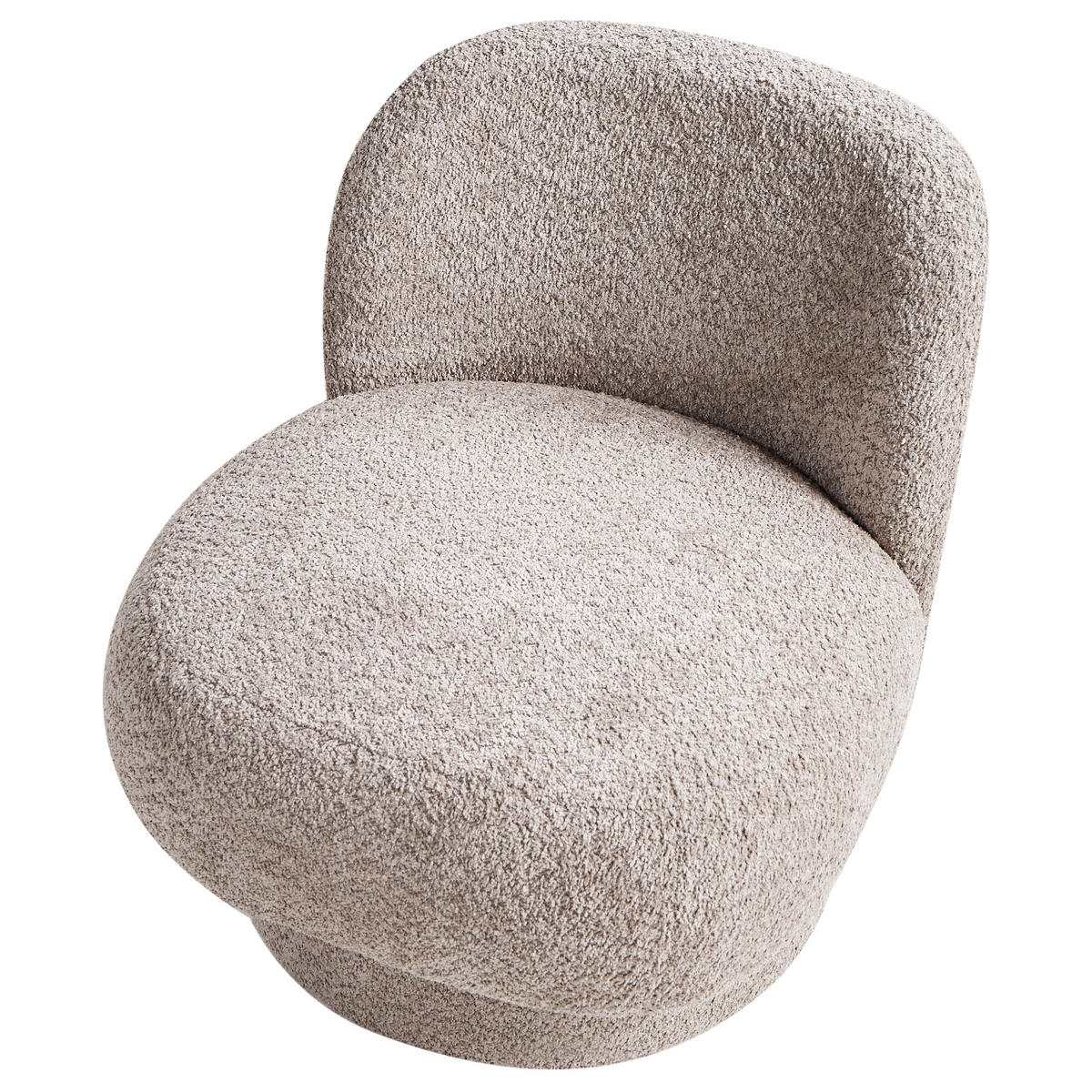 DREHSESSEL Taupe Aylo - Taupe, Textil (60/65/70cm) - Beliani