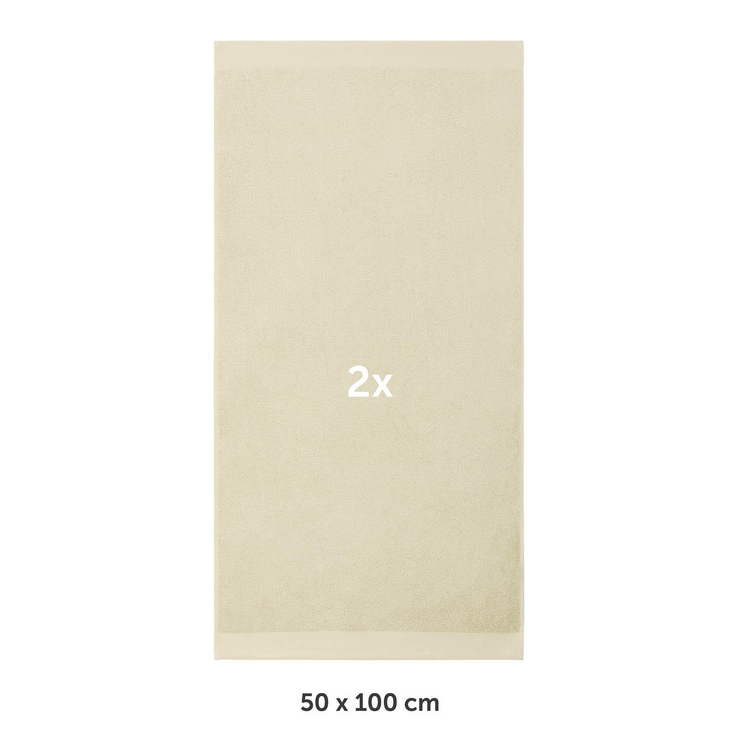 HANDTUCH 2er-Set, 2x Handtuch 50/100 cm, Sandfarben - Sandfarben, Textil (50/100cm) - Blumtal